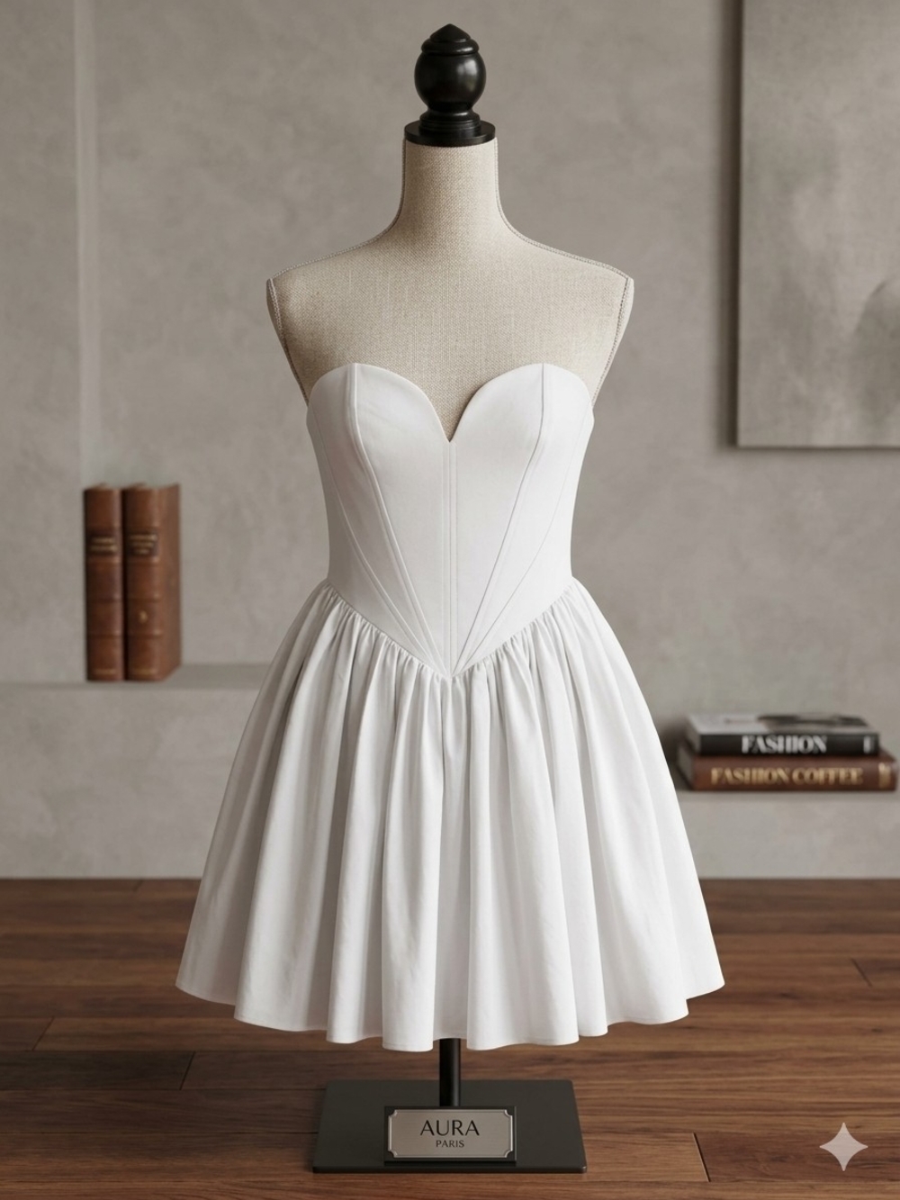 Zara White Strapless Sweetheart Mini Dress